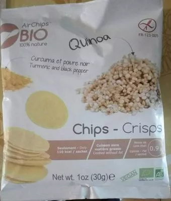 Chips à base de quinoa AirChips Bio 30 g, code 3760259130046