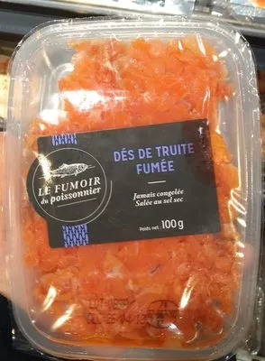 Dés de Truite Fumée Le Fumoir du Poissonnier, SARL Artremo'Mat 100 g, code 3760261181005