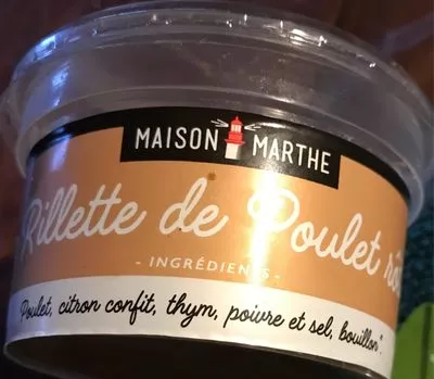 Rillettes de poulet Maison Marthe 60 g, code 3760261830019