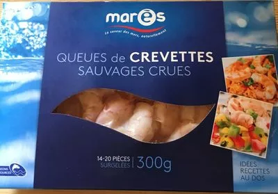 Queues de crevettes sauvages crues  , code 3760282770042