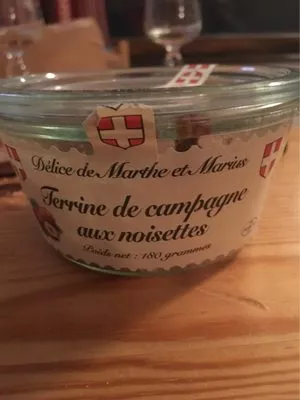 Terrine de campagne aux noisettes Delice De Marthe Et Marius , code 3770002589168