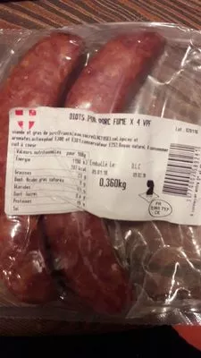 Diots pur porc fumé Savoie 360g, code 3770002589281