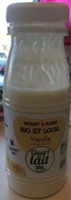 Yaourt à boire bio et local vanille Quart De Lait , code 3770003809029