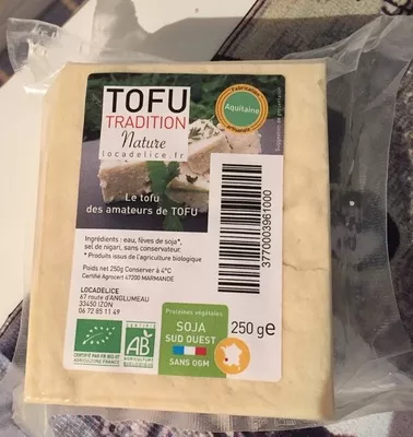 Tofu nature Locadelice 250 g, code 3770003961000