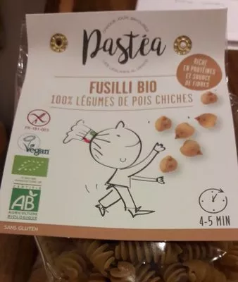 Fusilli bio de pois chiches Pastéa , code 3770009962018