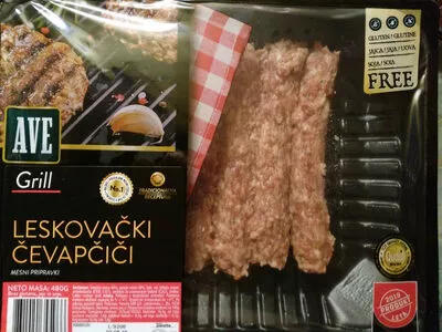 Leskovački čevapčiči AVE,  AVE Grill 480 g, code 3831020345966