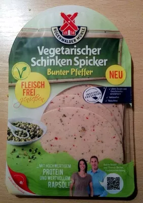 Vegetarischer Schinken Spicker Bunter Pfeffer Rügenwalder Mühle 80 g, code 4000405004579