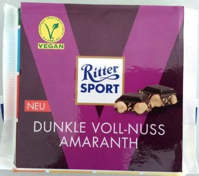 Dunkle Voll-Nuss Amaranth Ritter Sport 100 g, code 4000417089700