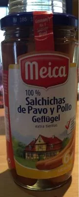 Salsichas de pollo y pavo geflügel meica , code 4000503884806