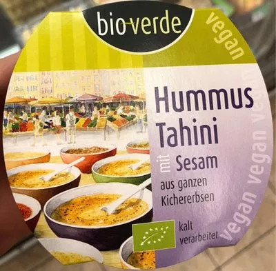 Hummus Tahini, Aus Kichererbsen Und Sesam Bio verde , code 4000915100556