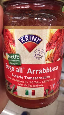 Krini Sugo all'arrabbiata sauce tomate chaude Krini 370 ml, code 4002015594037