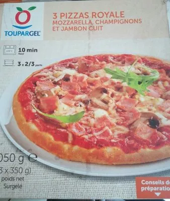 Pizza royale mozzarella champignon et jambon cuit Tourpagel , code 4002084334534