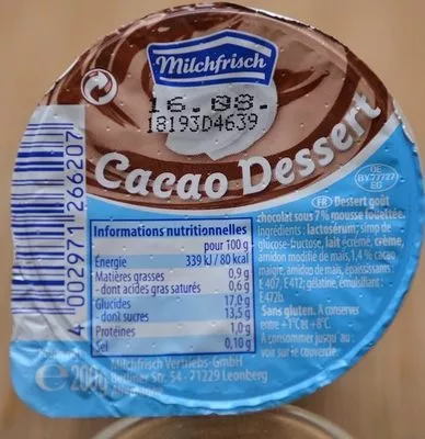 Cacao Dessert Milchfrisch 200 g e, code 4002971266207