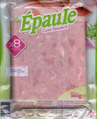 Epaule de porc cuit standard Sans marque 360 g, code 4006259002129