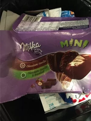 Mini Chocolat-Vanille et Noisettes milka , code 4007993017516