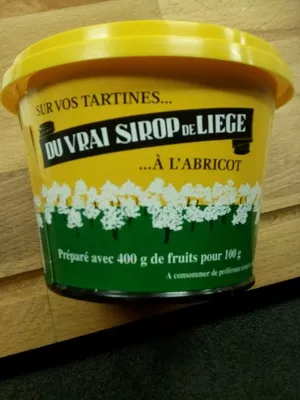 Vrai Sirop de Liège à l'abricot Siroperie Meurens, Meurens 300 g, code 4008169313029