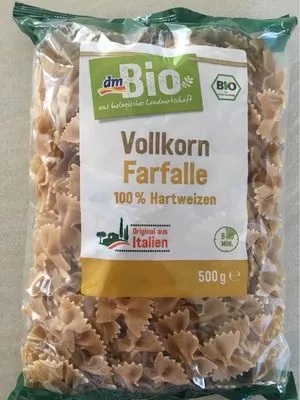 Vollkorn Farfalle dmBio, dm Bio 500 g, code 4010355410870