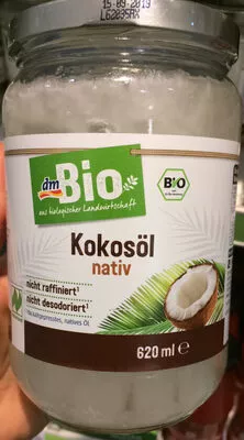 Kokosöl nativ dmBio, dm Bio 620 ml, code 4010355582058