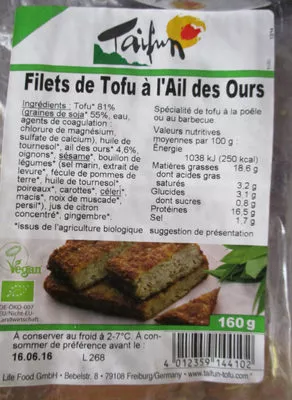 Filets de tofu à l'ail des ours Taifun 160 g (2 x 80 g), code 4012359144102