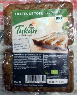 Filetes de tofu con orégano Tukan 160 g, code 4012359744302