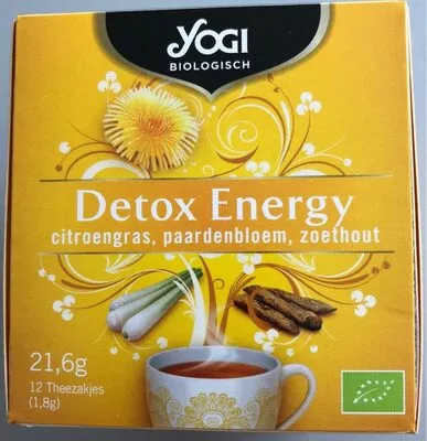 Infusion Detox Energie citronnelle, pissenlit, réglisse Yogi 21,6 g / 12 sachets, code 4012824402980