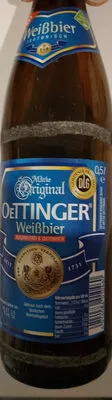 Weißbier alkoholfrei Oettinger , code 4014086010460