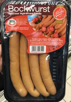 Bockwurst saucisse légèrement fumée Schroder, Jeca 0,300 kg, code 4014538027442