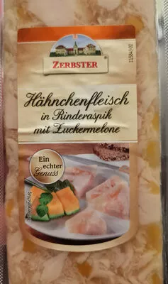 Hähnchenfleisch in Rinderaspik mit Zuckermelone Zerbster 200 g, code 4024722111048