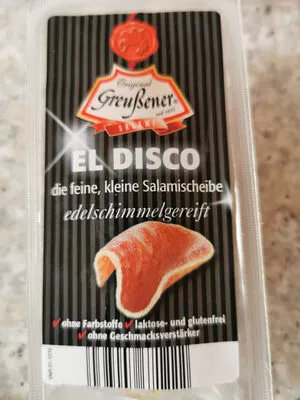 Original Greußner Salami - El Disco Greußner 125g, code 4038407671222