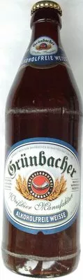 Alkoholfreie Weisse Grünbacher, Schlossbrauerei Grünbach 0,5 l, code 4042134000200