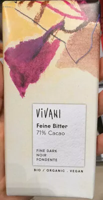 Feine Bitter 71% Cacao Vivani 100 g, code 4044889001006