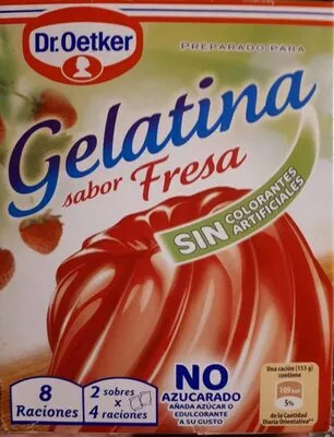 Preparado para Gelatina sabor fresa Dr.Oetker , code 4047008000188