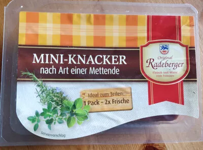 Mini-Knacker nach Art einer Mettende Orginal Radeberger 2x75g, code 4047329138508