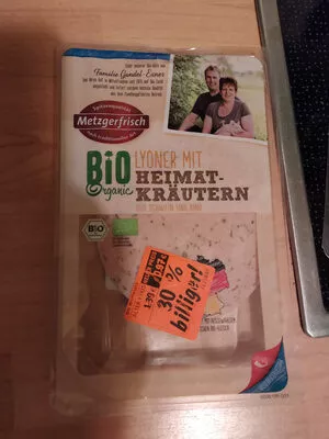 Bio Lyoner mit Heimatkräutern Lidl 125g, code 4056489115717