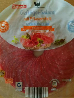 Geflügel-Salami mit Pflanzenfett Böklunder 100 g, code 4061458014243