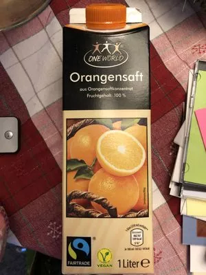 Orangensaft-100% One World 1000ml, code 4061458029063