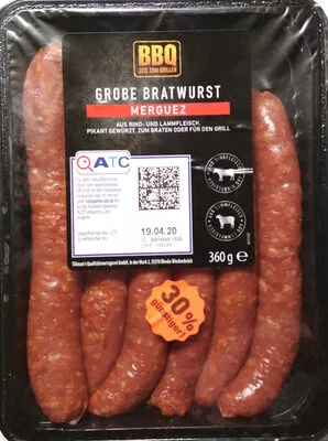 Grobe Bratwurst Merguez Tillman's, Aldi 360 g, code 4061458095730