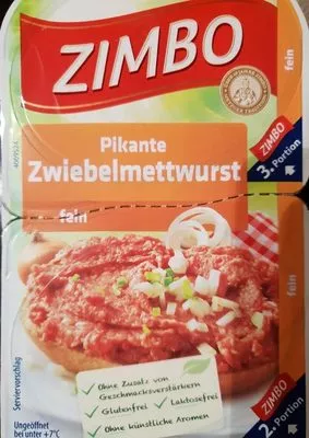 Pikante Zwiebelmettwurst Zimbo , code 4063500189343