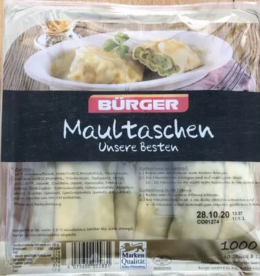 Bürger, Unsere Besten Maultaschen Gerichte Bürger 1 kg, code 4075600055831