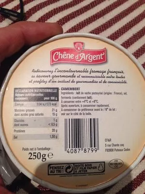 Chêne d'Argent Camembert Chene d argent, Chêne d'argent 250g, code 40878799