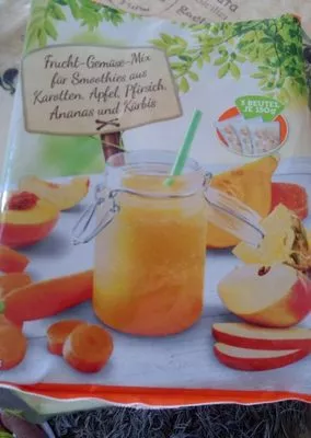 Smoothie pêche,carottes,pomme,ananas,potiron Lidl 450 g, code 40881898