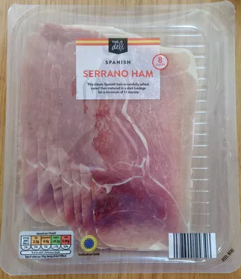 Serrano Ham The Deli, Aldi 100 g, code 4088600124346