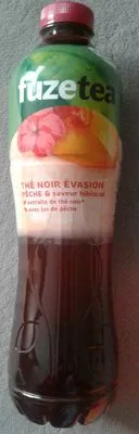 Thé noir évasion pêche et saveur hibiscus Fuztea 1,25 l, code 40909585