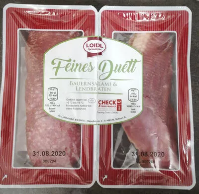 Bauernsalami & Lendenbraten Loidl 180g, code 4099200043999