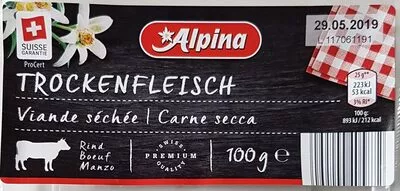 Viande séchée Alpina 100 g, code 4099200405872