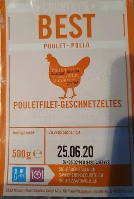 Filet de poulet émincé  500 g, code 4099200408927