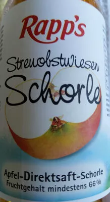 Rapp's Streuobstwiesen Schorle Rapp's 0,75 l, code 4103850004306