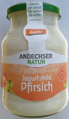 Joghurt mild Pfirsich Andechser natur 500 g, code 4104060029806