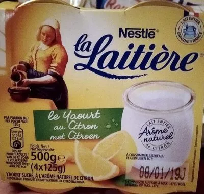 Le yaourt au citron La Laitière, Nestlé 600g, code 4162101892376