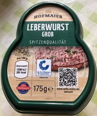 Leberwurst grob Hofmaier 175 g, code 42390923